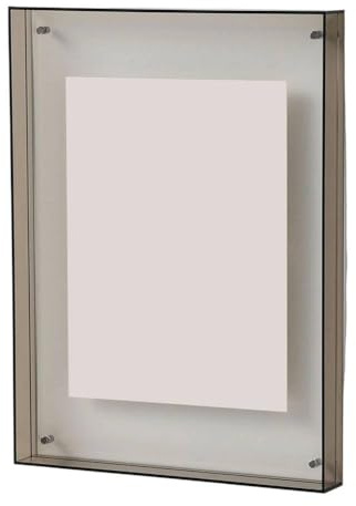 Transparent akrylbildram 16 x 21 cm – modern för vardagsrum eller sovrum, återanvändbar för gör-det-själv-foton och affischer (grå)