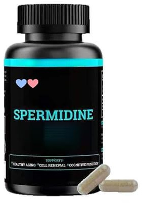 Spermidintillskott (tillskott för kvinnor och män) tjänar till cellhälsa, anti-aging och energi