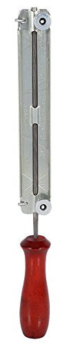 Fdit Scie à Chaîne en Acier Ensemble de Limes à Affûter Rondes Porte-Outil à Tronçonneuse Porte-Outils en Bois Porte-Guide de Classeme(4.8mm)
