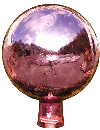 ELIAS Glashütte Original Rosenkugel Venezia Pink 15 cm verspiegelt