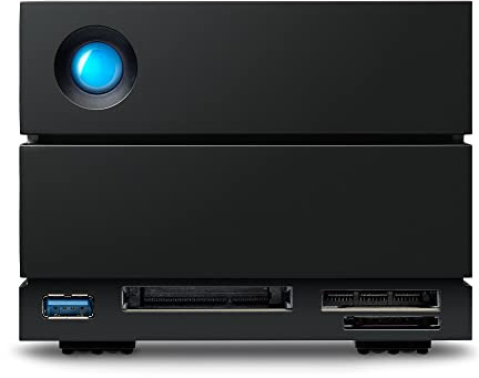 LaCie 2big Dock RAID, 16TB, External HDD, Thunderbolt 4, PC Mac iPad & iPhone, Data Rescue Service (STLG16000400)