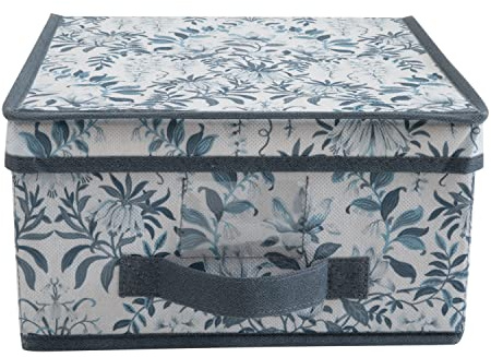Laura Ashley Medium Storage Box | Dimensions: 11x 12x 6 | Foldable | Closet Organization | Storage | Parterre