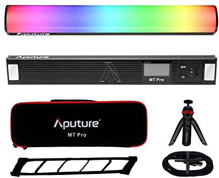 Aputure MT Pro Full Color RGBWW Pixels Mini Stick 30cm 7.5W LED Tube 2000K to 10000K Flow Atmosphere Wave Running Light for Photography Video Live Support APP Control