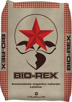Bio-Rex stallatico per orti, giardini e colture da reddito a base di letame bovino, equino, avicolo e caprino disponibile in sacchi da 25 kg (500)