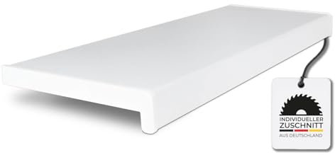 HausFux Fensterbank innen Kunststoff | PVC nach Maß inkl. Seitenabschlüsse (Weiß, T x L | 50 x 100 cm)