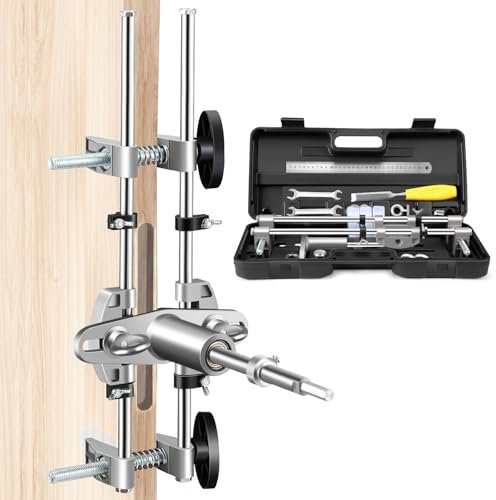 Kit de mortaisage de serrure pour porte en bois, kit d'entretien de gabarit de serrure, scie-cloche pour menuiserie, ouvre-cloche avec fraises en acier tungstène de 18 mm, 22 mm, 25 mm