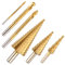 MXTIMWAN HSS 6 tlg Stufenbohrer Set,Kegelbohrer Metall,Schälbohrersatz set,Spiralbohrer,Konusbohrer Ø 4-32mm,4-20mm,4-12mm Für DIY-Kunststoff, Holz, Metall, Aluminium, Eisen