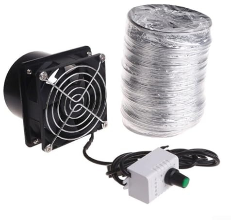 HOHOVYVY Ventilador de tubo, absorbedor de humo, extractor de humo, conducto de escape, USB, velocidad ajustable (ventilador más de 1 m)