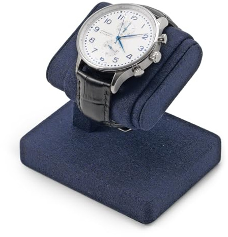 Papten Microfiber Single Watch Display Stand Blue Watch Holder for Men | Jewellery Showcase Stand for Home, Retail Store Displays Collector Gift Father’s Day, Valentine’s Day, Christmas