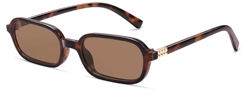 Appassal Retro Rectangle Sunglasses for Women AP3698 Tortoise/Light Brown