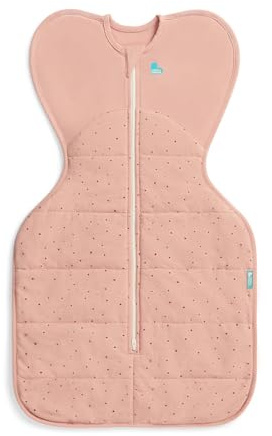 Love To Dream™ Swaddle UP™, Small 3.5-6 kg - Pebbles Rose | Snug Fit, Supports Healthy Sleep Routine | 2.5 Tog Ideal for Winter & Autumn (16–20°C) | Machine Washable Cotton & Double Zip