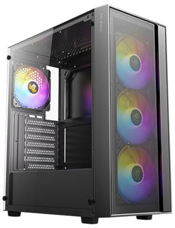 ANTEC AX65 ARGB PC Gehäuse Midi Tower Gaming ATX, schwarz