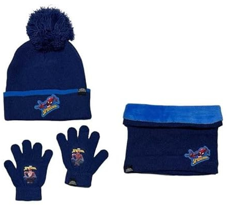 Ensemble 3 Pièces Bonnets + écharpe double polaire + gants - Spiderman