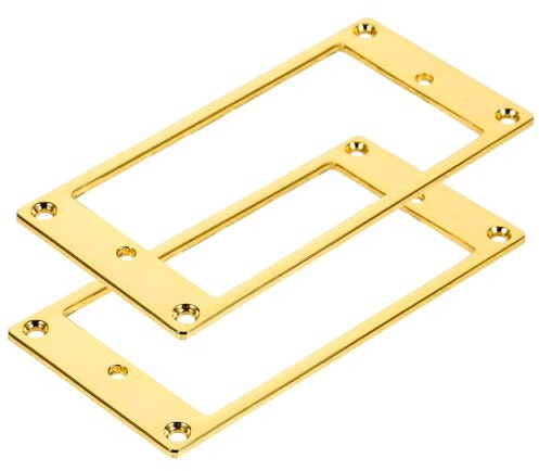 SUPVOX Marcos Protectores para Pastillas de Guitarra de Latón Dorado 2 Piezas para Guitarras Eléctricas Accesorios Metálicos Compatibles Reducción de Ruido y Mejora de Sonido