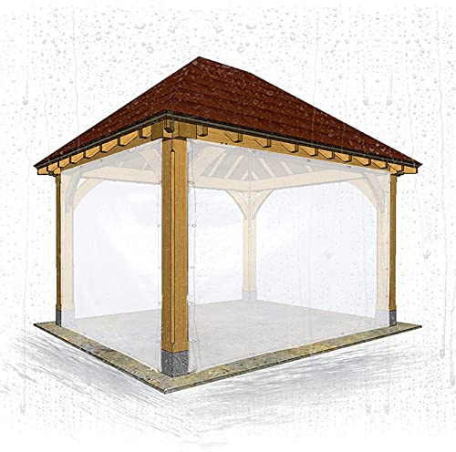 Lona impermeable transparente – Cubierta antipolvo transparente para jardín, pabellón, terraza, invernadero, 1,9 x 2,5 m, cortina protectora