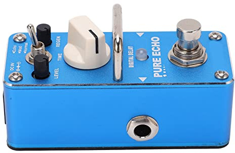 Pwshymi Delay Pedal Effect Pure Echo Multifunktionell Digital Pedal för Elgitarr Blue Metal Design 1 Enhet