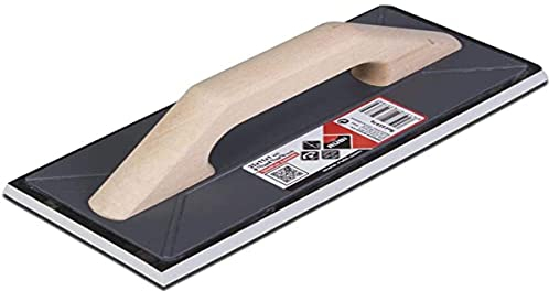 Rubi 65976 Llana de goma para juntas con mango de madera, Marrón