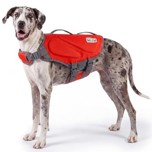 Outward Hound Dawson Swim - Chaleco Salvavidas para Perro, Color Rojo, Talla XL