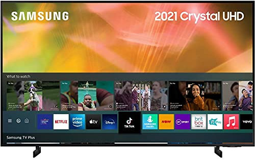 Samsung AU8000 43 Inch Smart TV (2021) - Crystal 4K AirSlim Smart TV with HDR10+, Built in Alexa, Dynamic Crystal Colour, Adaptive Sound, Motion Xcelerator, Samsung Q-Symphony Audio - UE43AU8000KXXU