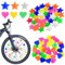 AIBAOBAO 70 Stück Bunte Fahrradspeichen-Verzierung, Stern Speichenperlen Kunststoff Speichenclips, Kinderfahrrad Zubehör für Mädchen und Jungen Speiche Perlen Dekorationen Geschenk(Herz/Pentagramm)