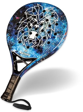 Matchu Sports | Racchetta Padel | Include una borsa per il trasporto | Telaio in carbonio al 100%, strato superiore in fibra di vetro e morbida schiuma EVA | Tecnologia di presa 3D (Bambini)