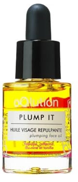 oOlution - Plump It - Huile Repulpante Visage Bio - Peau Mature - 100% Naturelle - Repulpe, Tonifie, Raffermit - 15mL