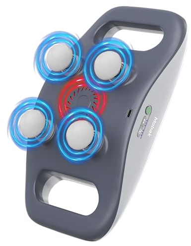 Mebak M1 Massagepistole Massage Gun [verbessert] 4-Kopf mit 3 Modi und 3 Stufen USB C Massagepistole Massagegeräte für Tiefes Gewebe, Schmerzlinderung für Rücken, Oberschenkel und den Ganzen Körper