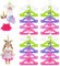 GUOYOU 20 Pcs Doll Clothes Hanger 5 Colors Plastic Hangers Christmas Stocking Holders Doll Clothes Accessories Hanger, for 18 Inch Doll & 43cm New Born Baby