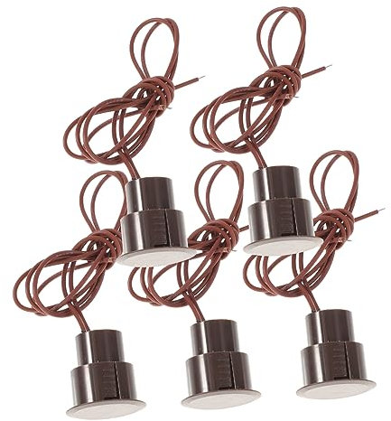 HEALEEP 5 Pezzi Cancello Chiusura Allarme Protezione Sovratensione Schermo Verricello Dispositivo Campanello LED Cavi Toggle Ext Blocco Portatile Magneti Serrature Cablate Rapina