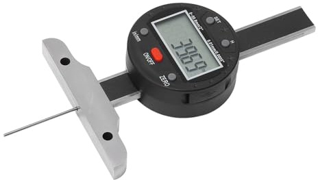 Hyuduo Digitaler Tiefenmesser, Hochgenaues 0,01-mm-LCD-Display, Elektronische Tiefenanzeige mit USB-Datenschnittstelle für Präzisionsmessungen in Industrie- und Werkstattanwendungen