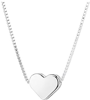 Hinvan Collana con Ciondolo Cuore Collane Argento da Donna Collana Cuore Argento 925 per Donna Regolabile Collane Regali di Gioielli con Confezione Regalo