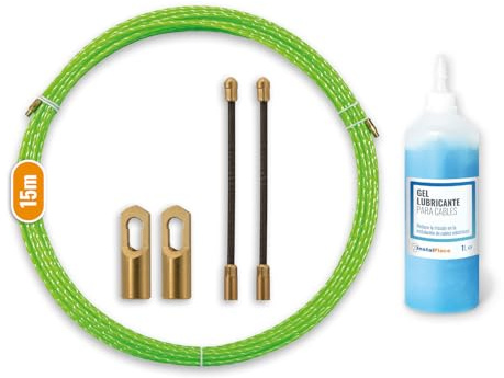 InstalPlace Pack Guía Pasacables Poliéster T. Intercamb ⌀3mm 15m + Gel 1L