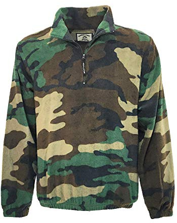 fratelliditalia.org Felpa Maglia Maglione Uomo Pile Zip Mimetico Caldo Caccia Neve Invernale