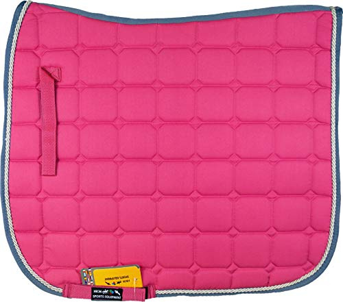 HKM 8776 Madrid Tapis de Selle avec Doublure Fonctionnelle DR VS Pony-DR/VS Polyvalent Rose Bonbon