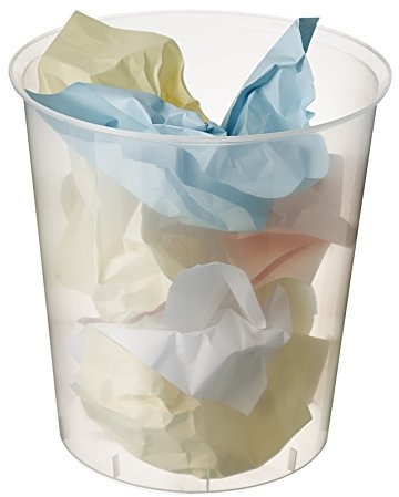 Archivo 2000 Corbeille à Papier résistant aux Chocs et aux Rayures en Verre 31 x 29 x 29 cm