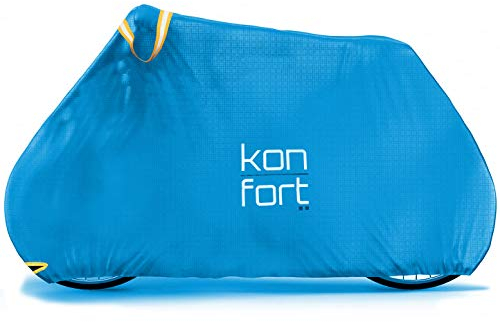 Kon-fort Housse Vélo Extérieur Imperméable Ripstop Plus Haut de Gamme, Protection Anto UV, Anti Poussière Pluie Neige. Vélo Électrique VTT Route (XL)