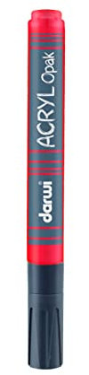 DARWI DA0220013490 Acrylfarbe mit Markerstift, Zinnoberrot, one size