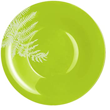 Luminarc P3063- Assiette creuse 21.5cm Filicaria Vert Pomme Lot de 6