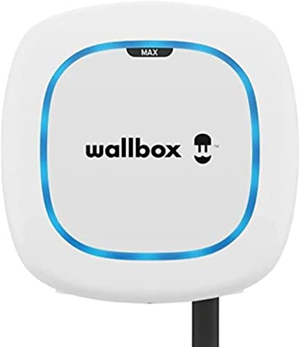 Wallbox Pulsar Max Caricatore per Veicoli Elettrici, Potenza di Carico Fino a 7,4 kW, Connettore Tipo 2, Cavo da 7 Metri, con Wi-Fi, Bluetooth, OCPP, Facile Installazione, Interno o Esterno, Bianco