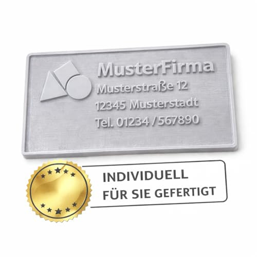 Ersatztextplatte kompatibel mit Trodat 4913 (57x21 mm) | Individuelle Textplatte für Stempel | Selbstklebend | Präziser Abdruck