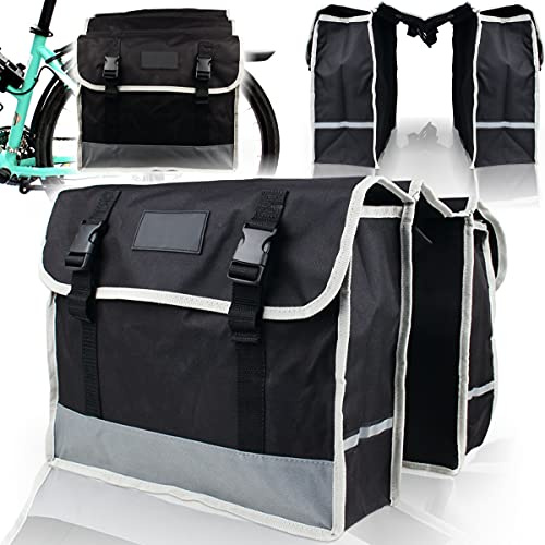 Stimo Fahrradtasche Doppeltasche wasserabweisend + reflektierend Gepäckträgertasche Fahrrad