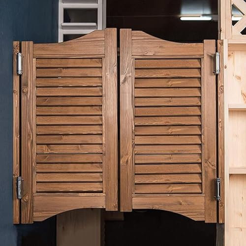 Porte a battente in legno massello per bar, cucina, bancone, recinzione, apertura bidirezionale, mezza vita, 99 x 88,9 cm