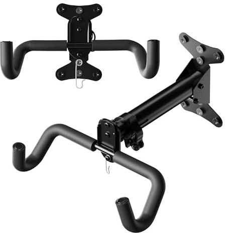 CycForge vägghängare, justerbar horisontell cykelförvaringsställ för garage och hem – metallkrokhållare för väg, berg och hybridcyklar (2-pack)