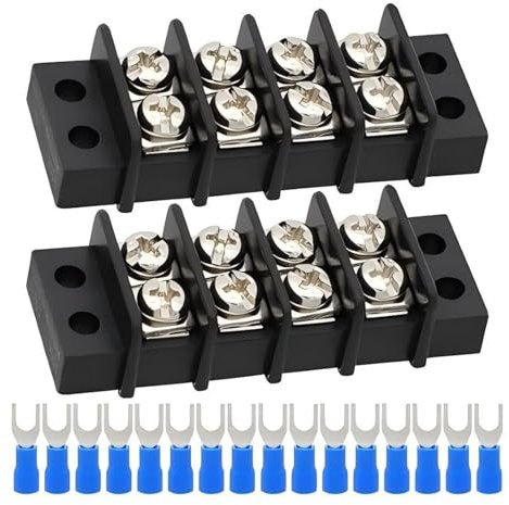 2 blocchi a vite a doppia fila a 2-12 pin con barriere isolate per una connessione elettrica sicura