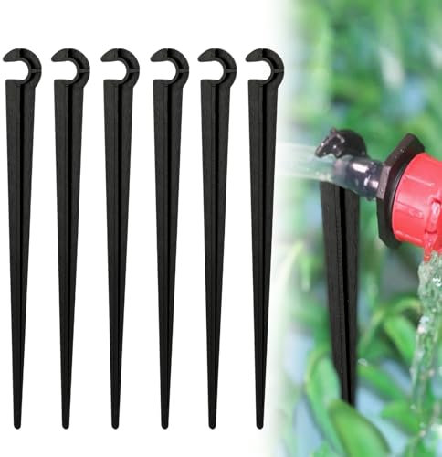 100 Pezzi Supporto Tubo Irrigazione, Supporti per Tubi di Irrigazione per 4/7 mm Tubo da Giardino, Kit Irrigazione a Goccia, Supporti Irrigazione in Plastica per Giardini Fioriti, Giardini delle Erbe