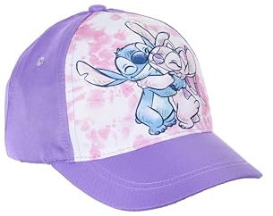Disney Stitch e Angel Cappello da Baseball Bambina, Berretto Estivo per Bambini, Regalo per Ragazze e Adolescenti (IT, Numero, 53, Lila)