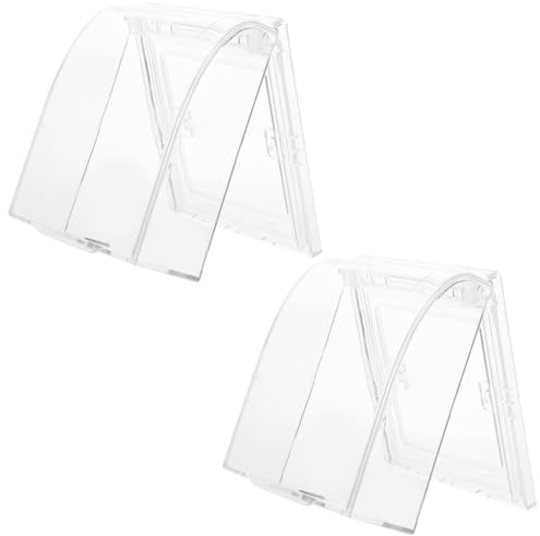 TEHAUX Babyproof Outlet Covers 2 Pack - Child Safety Socket Covers for Electrical Protection - Transparent Plug Protector for Standard Wall Outlets Easy Installation 4.33X3.74X1.77In