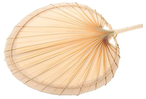 Hohopeti Ventilador Portátil Mano Estilo Chino Abanico de Palma Vintage para Verano Ligero y Práctico para Mayores Accesorio para Fiestas y Decoración Casa