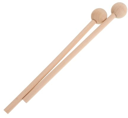 ORFOFE 2 pièces Maillets Bois pour Xylophone et Percussion Baguettes à Pointe Ronde pour Garçon Fille Accessoires Sécurisés pour Éveil Musical et Instruments Orff