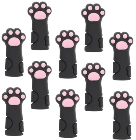 Fundas Protectoras para Herramientas de Manicura, Silicona Negra, 10 Piezas